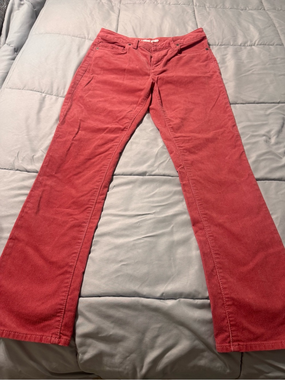 Lands' End Salmon Red Corduroy Pants